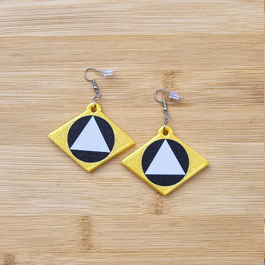 Mouse (Square) Badge Earrings - ReBoot