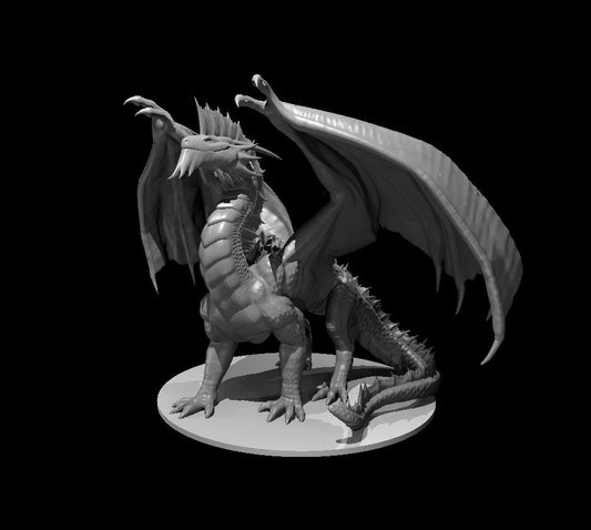 Dragon, Metallic - Silver (Various Ages and Poses) - MZ4250
