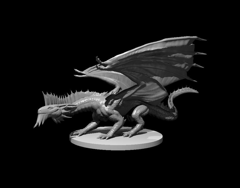 Dragon, Metallic - Silver (Various Ages and Poses) - MZ4250